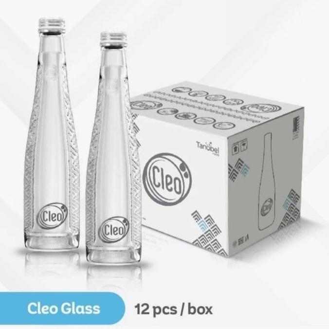 Cleo glass 330ml formal look botol kaca untuk cafe,kantor,restoran GS
