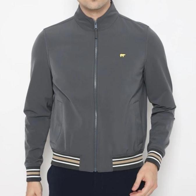 Promo JACK NICKLAUS Sparrow Jaket Pria Original SLIMFIT, charcoal COD