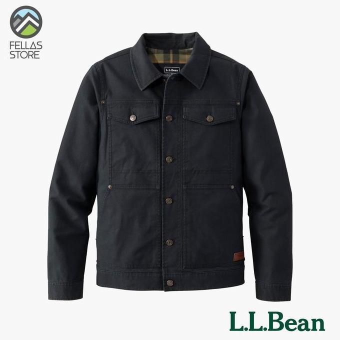 Promo LL Bean - Men's BeanFlex Utility Trucker Jacket Black COD