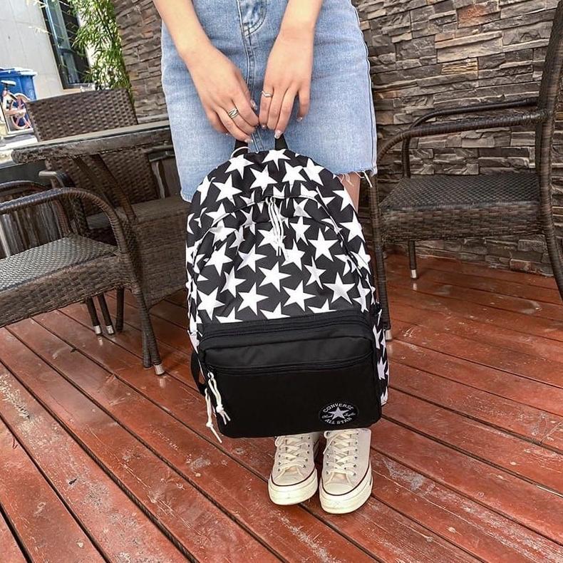 BEST SELLER  Tas Ransel Backpack Converse Motif Pria Wanita Import / Tas Sekolah Anak / Backpack Con