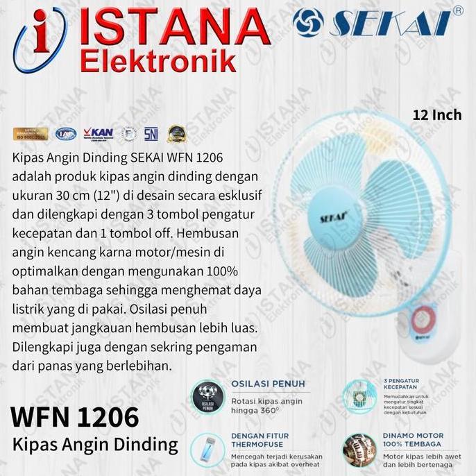 SEKAI KIPAS ANGIN DINDING 12 INCH WFN1206