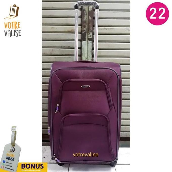 Koper Polo Garden kanvas kain 22 inch expander bagasi murah