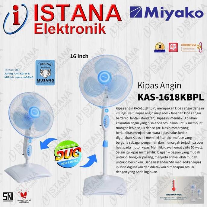 MIYAKO KIPAS ANGIN 2 IN 1 BERDIRI & DUDUK 16 INCH KAS-1618KBPL