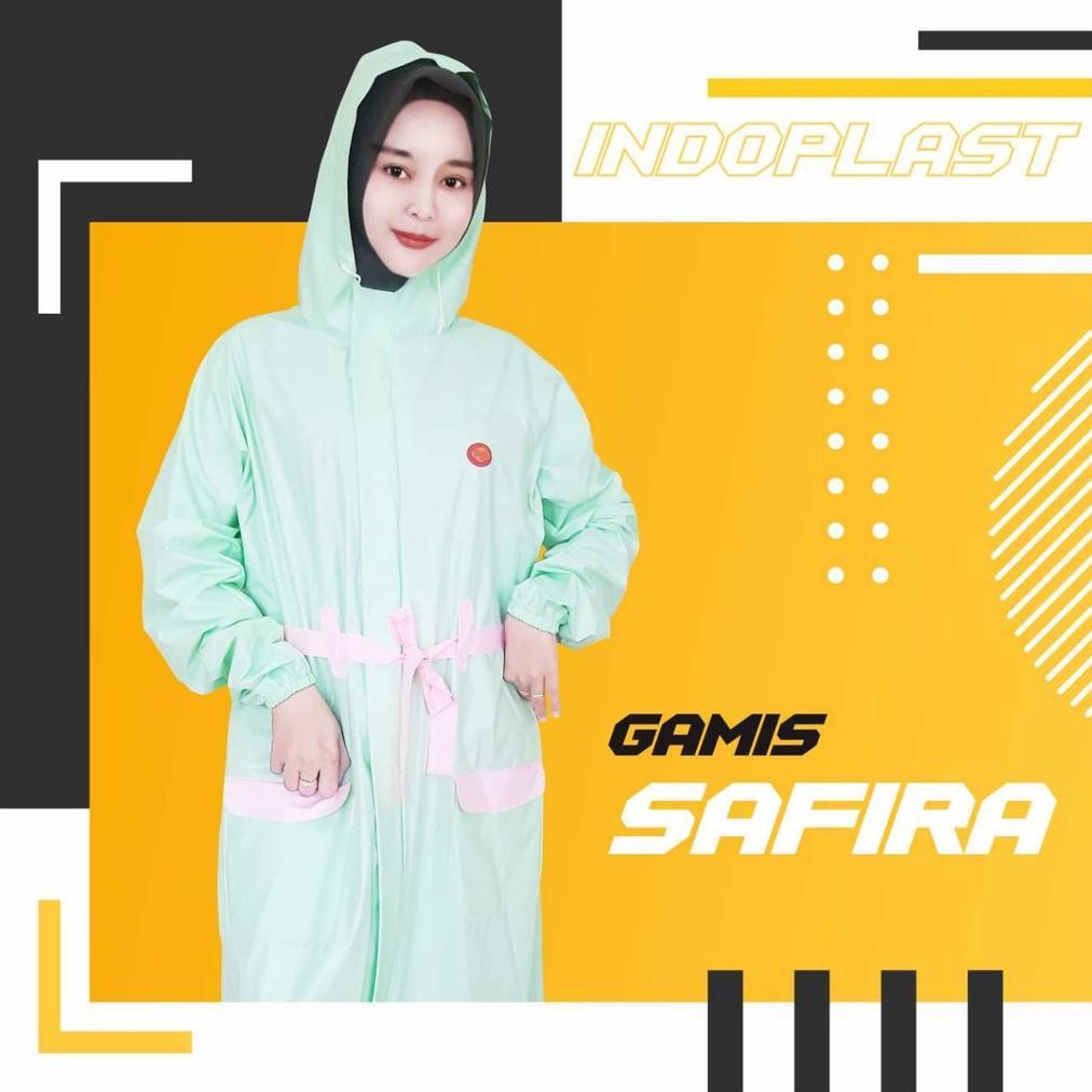 Jas Hujan Gamis Safira Indoplast / Jas Hujan Gamis Rok Safira / Jas Hujan Model Terbaru Safira Jas H