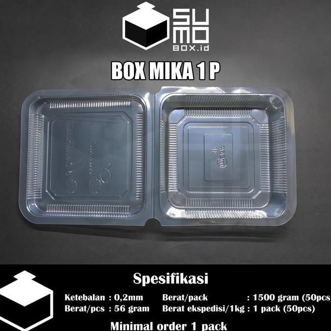 Box mika plastik bening jumbo 1P untuk kue bolu ukuran besar [ECERAN]