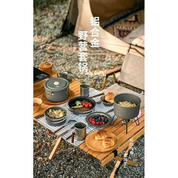 Cooking Set Panci Wajan Nesting Camping Naturehike Cnh22Cj002