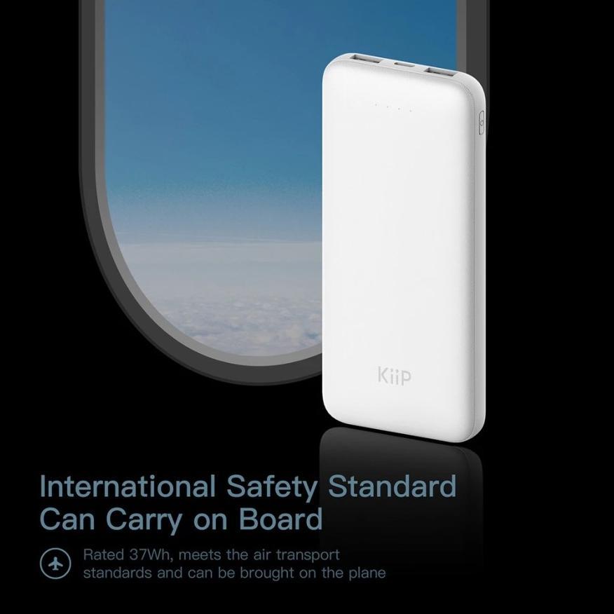 KiiP E33 Powerbank Slim 10000mAh Dual Output USB Power Bank 10000 mAh Powerbank