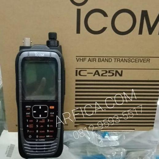 RADIO HT ICOM IC-A25N VHF AIR BAND TRANSCEIVER / HT ICOM IC A25N ORIGINAL DAN TERPERCAYA