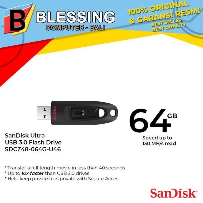 Flashdisk SANDISK 64GB ULTRA DRIVE 3.0 SDCZ48-064G-U46