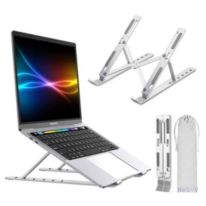 Stand Laptop Holder NoteBook Aluminium - Meja Laptop