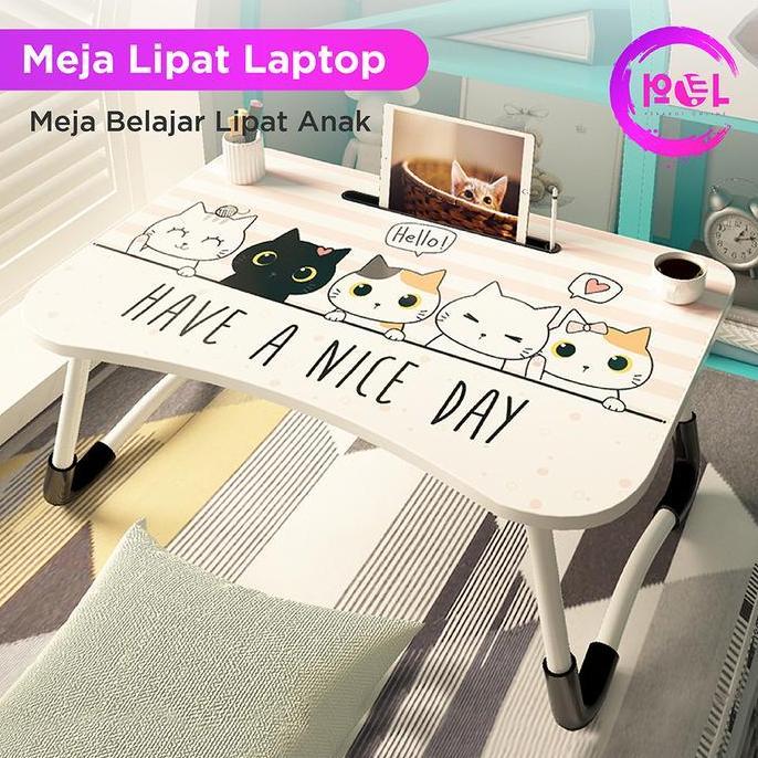Meja Belajar Lipat | Meja Laptop | Mejal Lipat Portabel | Meja Anak