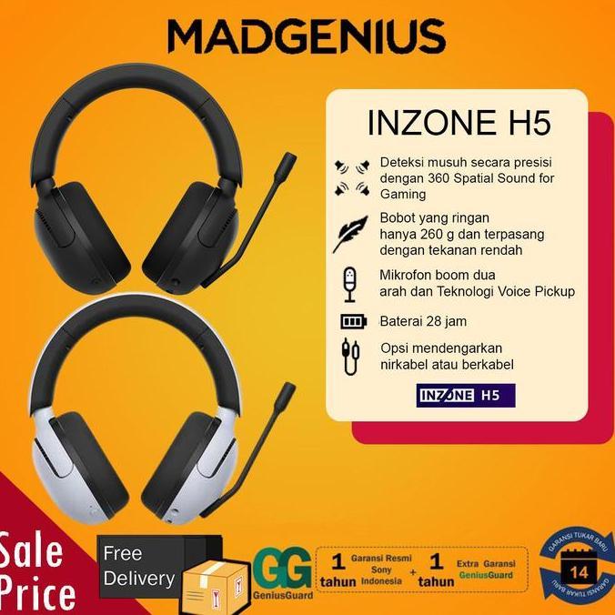 SONY Headset Gaming Nirkabel INZONE H5 / Headphone Gaming WH-G500