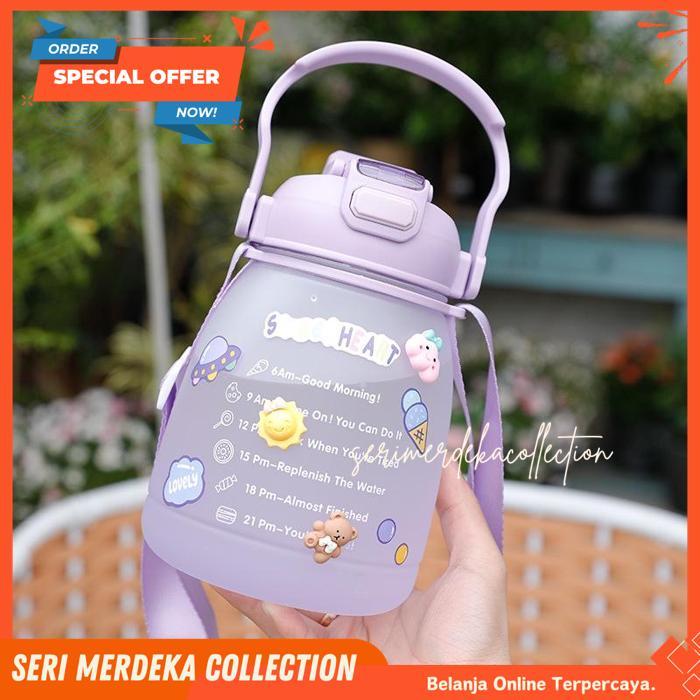 BOTOL MINUM ANAK DAN DEWASA1.3L / BOTOL KOREA TRANSPARAN / BOTOL MINUM ANAK LUCU BOTOL MINUM KOREA K