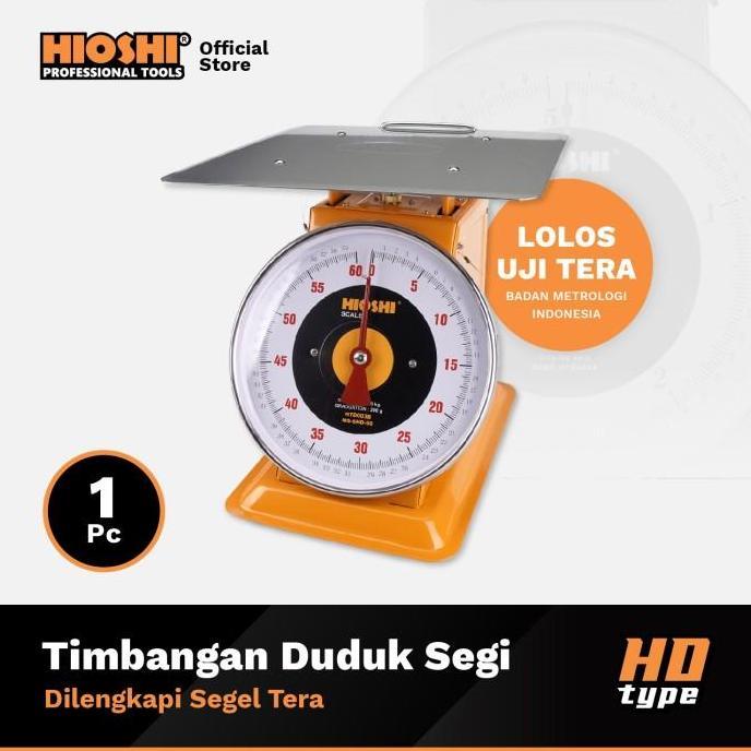 Hioshi /Timbangan Duduk/Piring Segi /Manual/Analog/Buah/Sayur/Daging/Laundry/ 30 60 100 150Kg - Hd