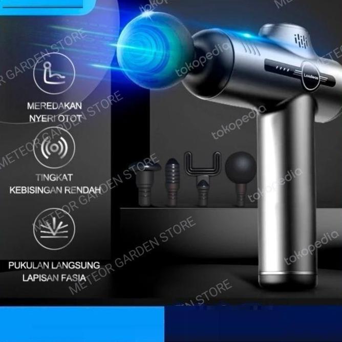 Massage Gun Fascial Gun Massager Pijat - Grey