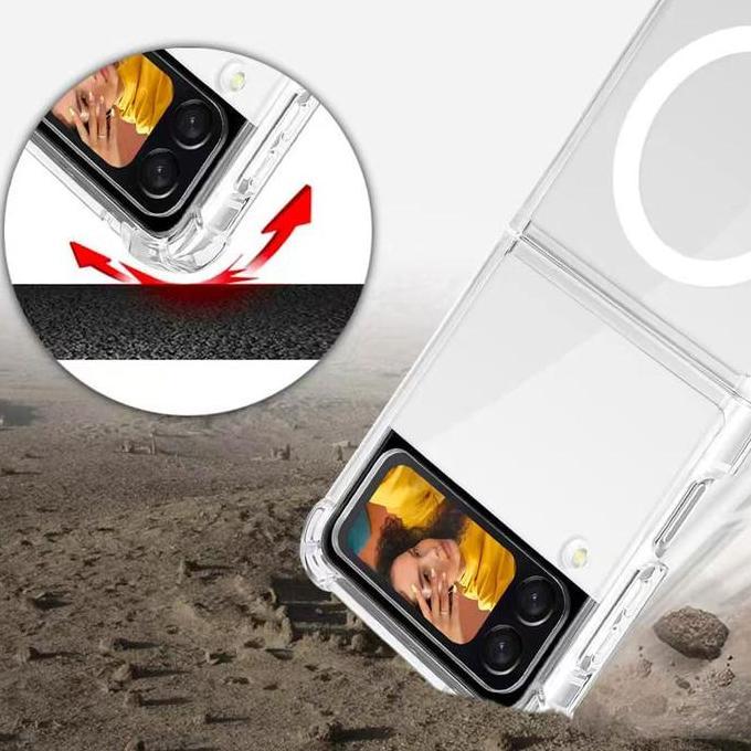 DR151 - Case Magsafe Magnetic Clear Case Samsung Z Flip 1 Samsung Z Flip 2