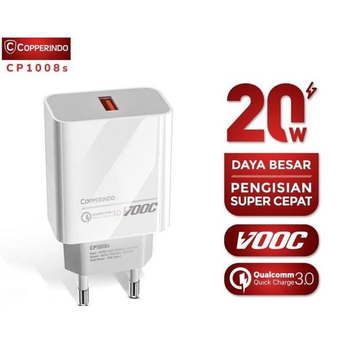Copper Charger Type CP1008s ( Support VOOC + Quick Charge 20 Watt )