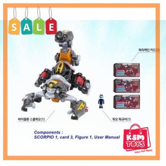 Mainan Robot berubah Biklonz metalions Scorpio