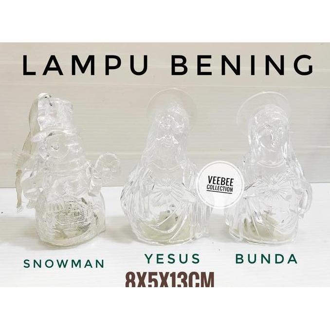 '+'+'+'+] Lampu Meja snowman yesus bunda maria/ hiasan lampu meja/ pajangan