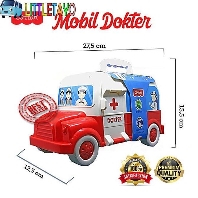 COTTON MOBIL DOKTER AMBULANCE - MAINAN EDUKASI ANAK DOKTOR DOKTERAN