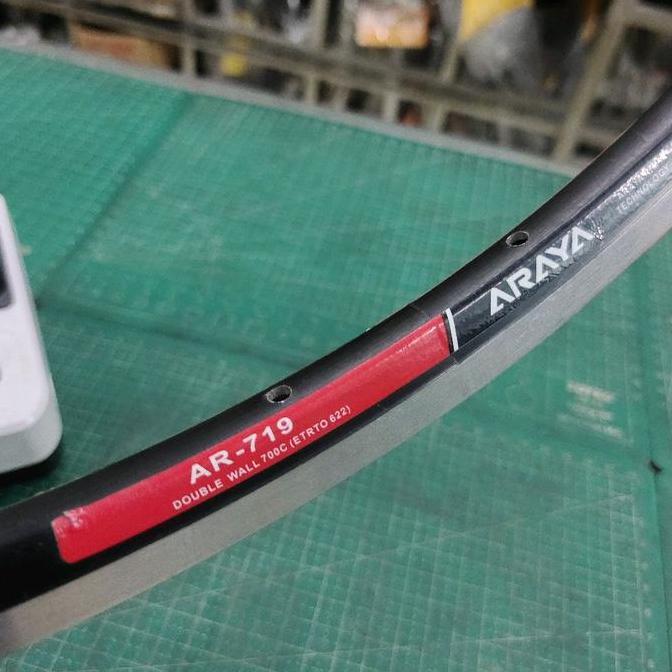 Rims Velg 700 Araya Ar-719 32 Hole Black Cnc Sepasang