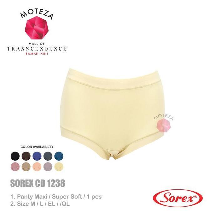 Promo BUNDLE CD Sorex ISI 3 ; 6 ; 12 Celana Dalam Wanita -CD 1238 - Maxi Panty - Super Soft Nyaman B