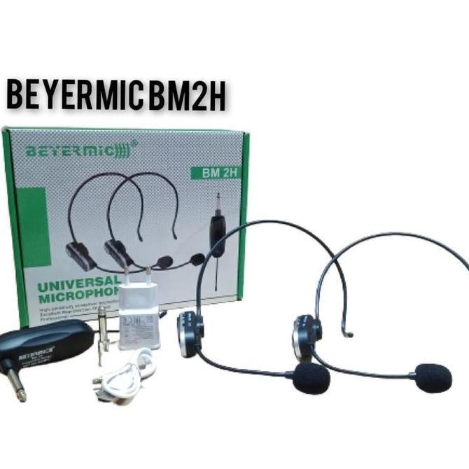 Mic Wireless Beyermic BM2H BM 2H isi 2 Headset Telinga Imam Bando ORI Microphone Colokan Original