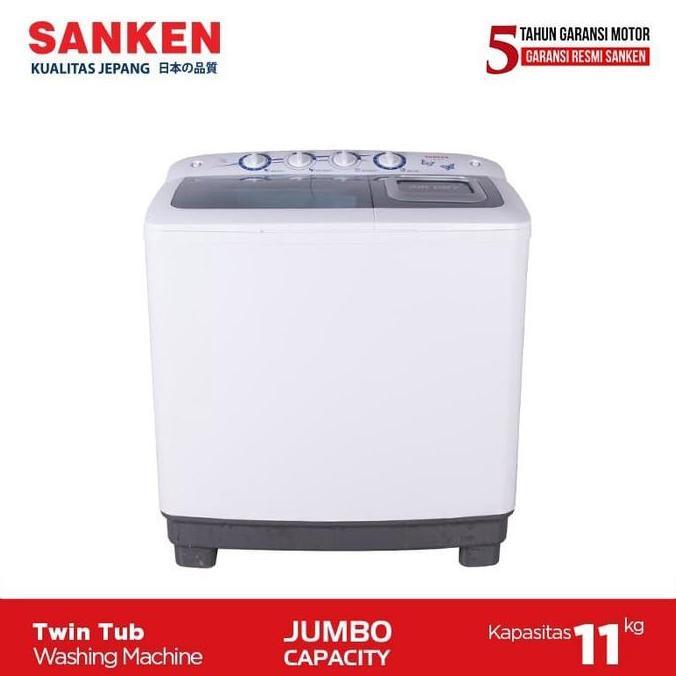 NEW Sanken Mesin Cuci 2 Tabung 11 Kg TW-1222