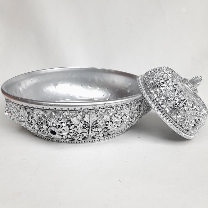 ] Set wadah tutup bokor 30cm ukir plastik Kerajinan Bali