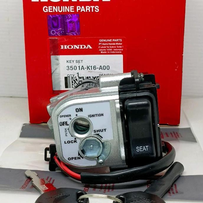 Promo kunci kontak assy set komplit K16 Honda scoopy fi th 2012-2015 original Asli Foto Motor Motorc