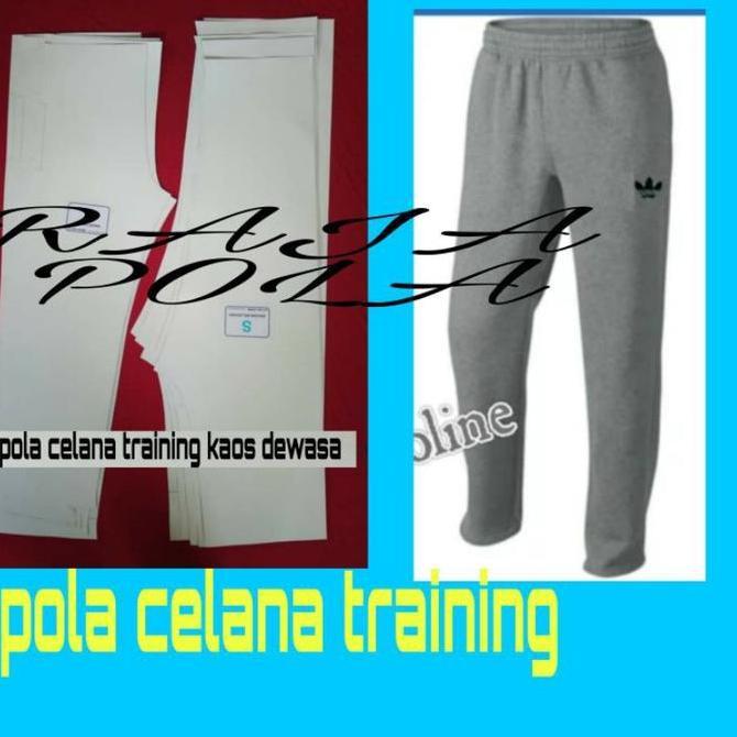 pola celana training dewasa