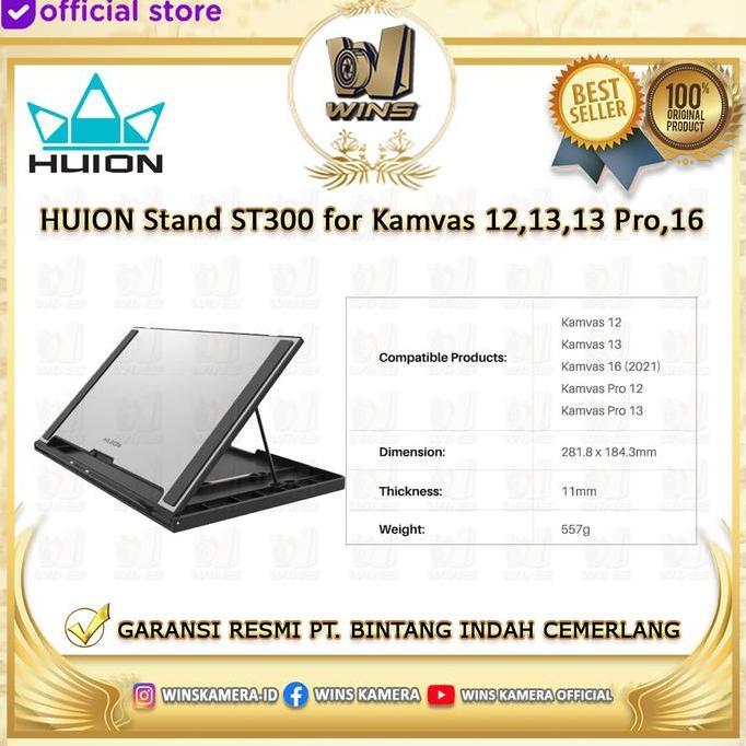 TERBARU - HUION ST300 Adjustable Stand Drawing Tablet for Kamvas 13, 13 Pro, 16
