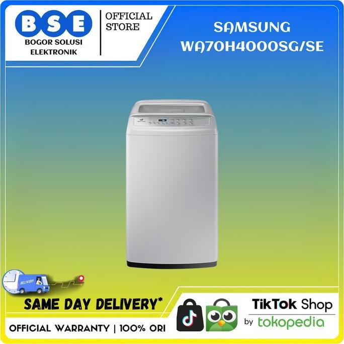 NEW SAMSUNG MESIN CUCI TOP LOADING 7KG WA70H4000SG/SE | WA70H4000SG | WA70