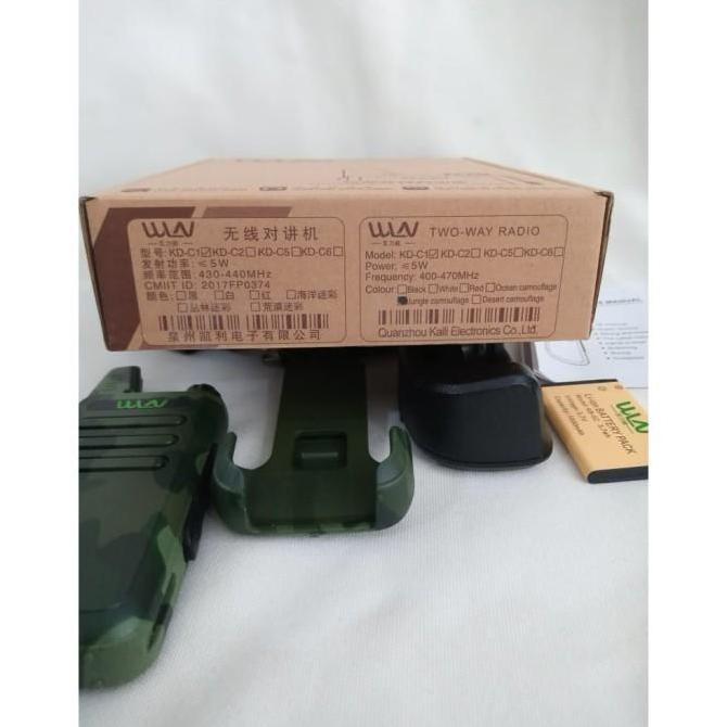 HT WLN KD C1 Army Loreng Hijau Tentara / Handy Talky SIngle Band UHF Original