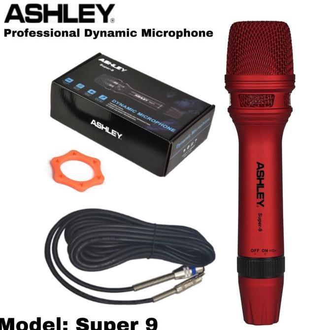 mic kabel original ashley super 9 microphone mic karaoke Original