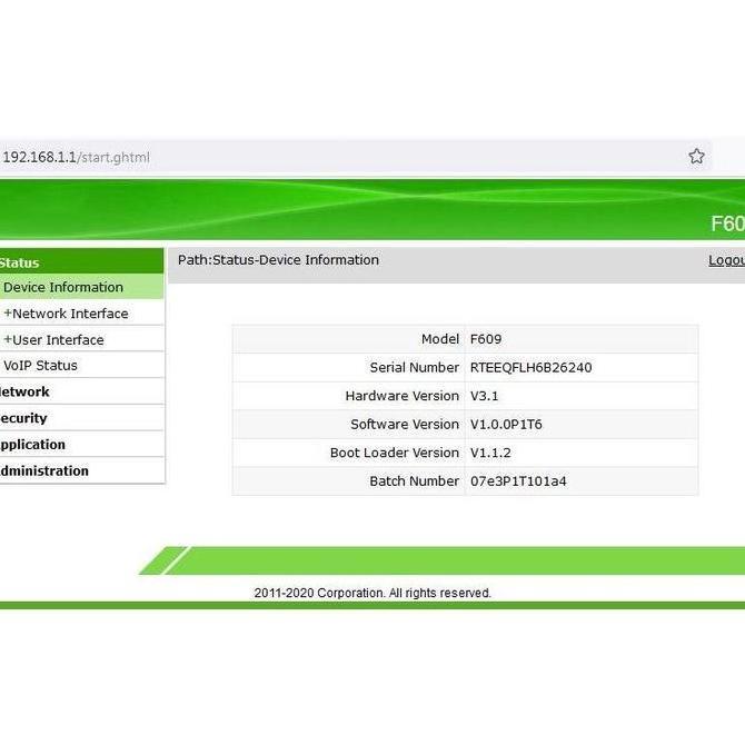TERBARU ONT ZTE F609 V3 XPON NEW ONT SAJA Original