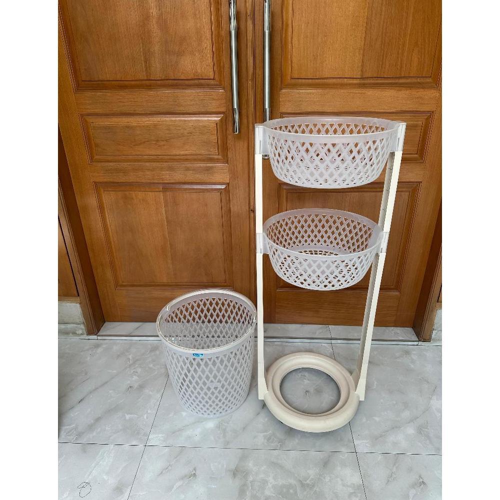 Rovega Keranjang Keranjang laundry Model Bulat RLB 350TR Keranjang Laundry