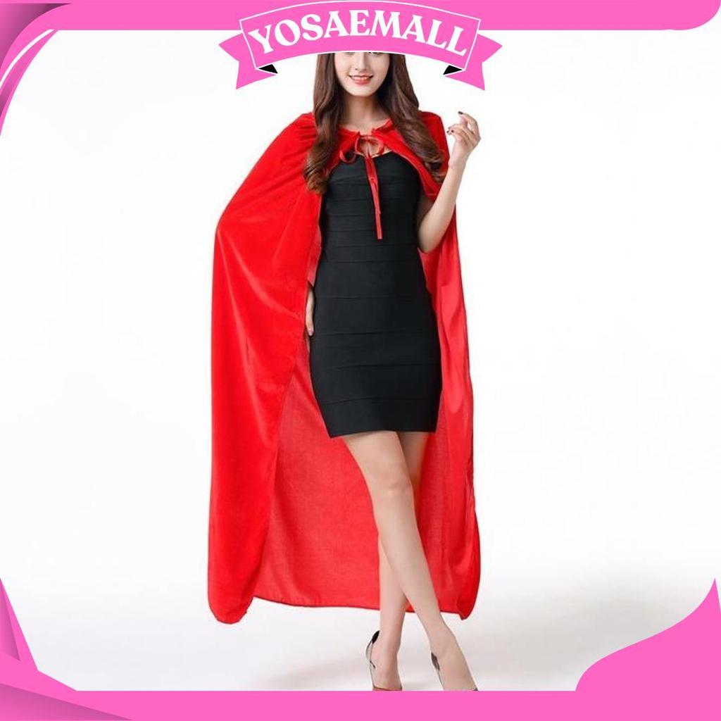 Cosplay Jubah Hitam Polos Plus Hoodie Kostum Halloween Pria Dan Wanita Ori