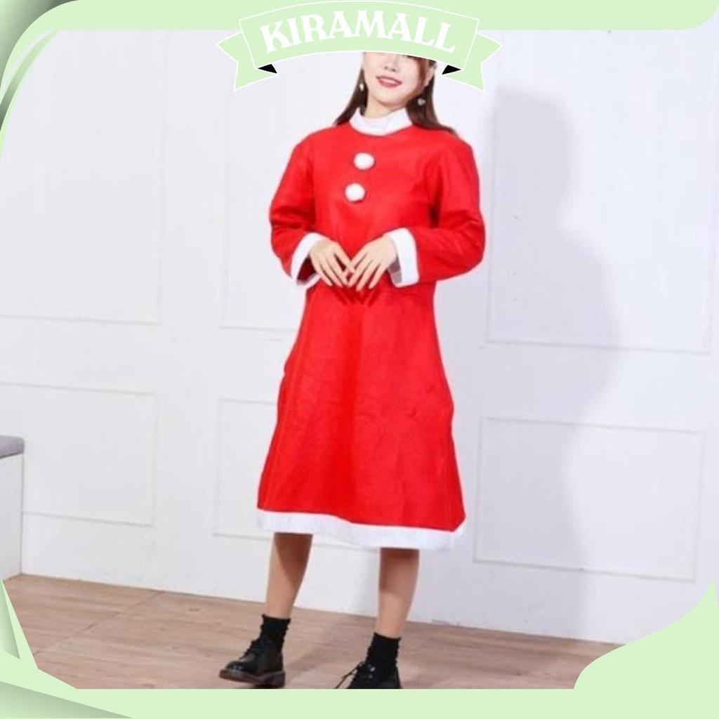 Baju Kostum Cosplay Santa Dress Claus Clause Sinterklas Sinterclass Christmas Dewasa Dress Dres Baju
