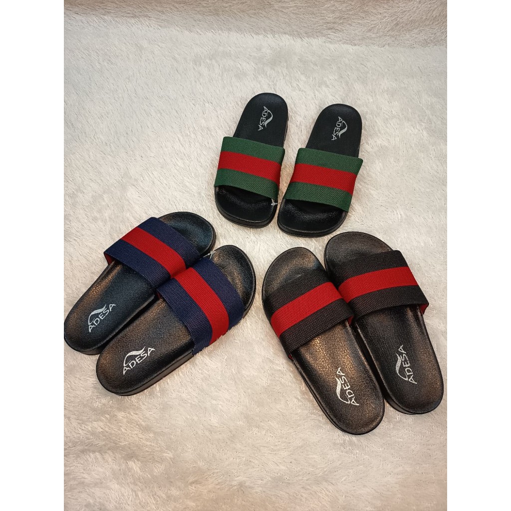 Sandal Pria Wanita Kekinian [36-44] Slip On Kain Ringan Nyaman Keren ADESA