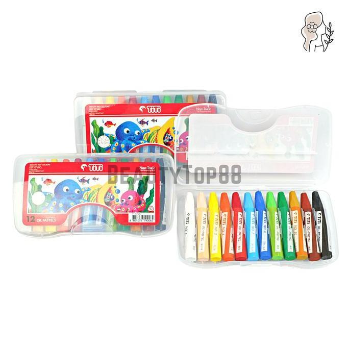 Crayon Titi 12 Warna Oil Pastel - Krayon Mewarnai 12 W [Harga Per Set]