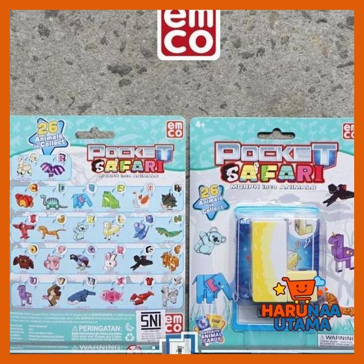 MAINAN HOBI - EMCO POCKET SAFARI LAMB LETTER L MORPHERS TRANSFORMERS ROBOT ANIMAL PACKING AMAN