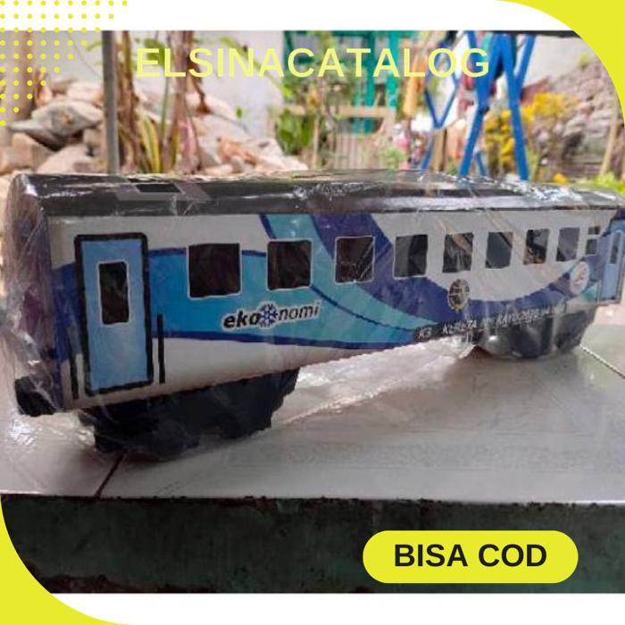 vb-8 ad-56 Gerbong Kereta Api Ekonomi Krakatau Blue Ice Code 64  - MINIATUR KERETA API KAYU SURABAYA