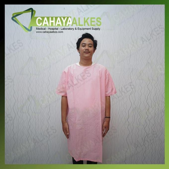 Baju Pasien Pink| Seragam Pasien Operasi | Ikat Belakang