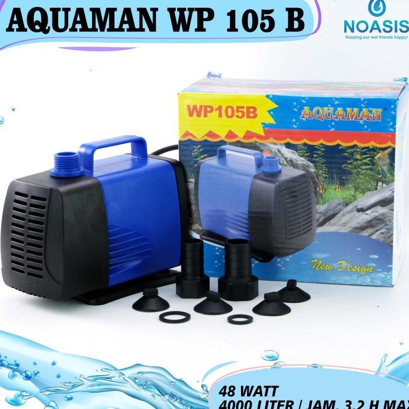 Pompa Aquarium Celup Water Pump Aquaman Wp 105 B Wp105B Low Watt Kolam