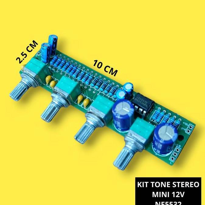%$%$%$%$] Kit Tone Stereo 4 Pot NE5532 Class D Mini Control 4 Potensio DC 12V