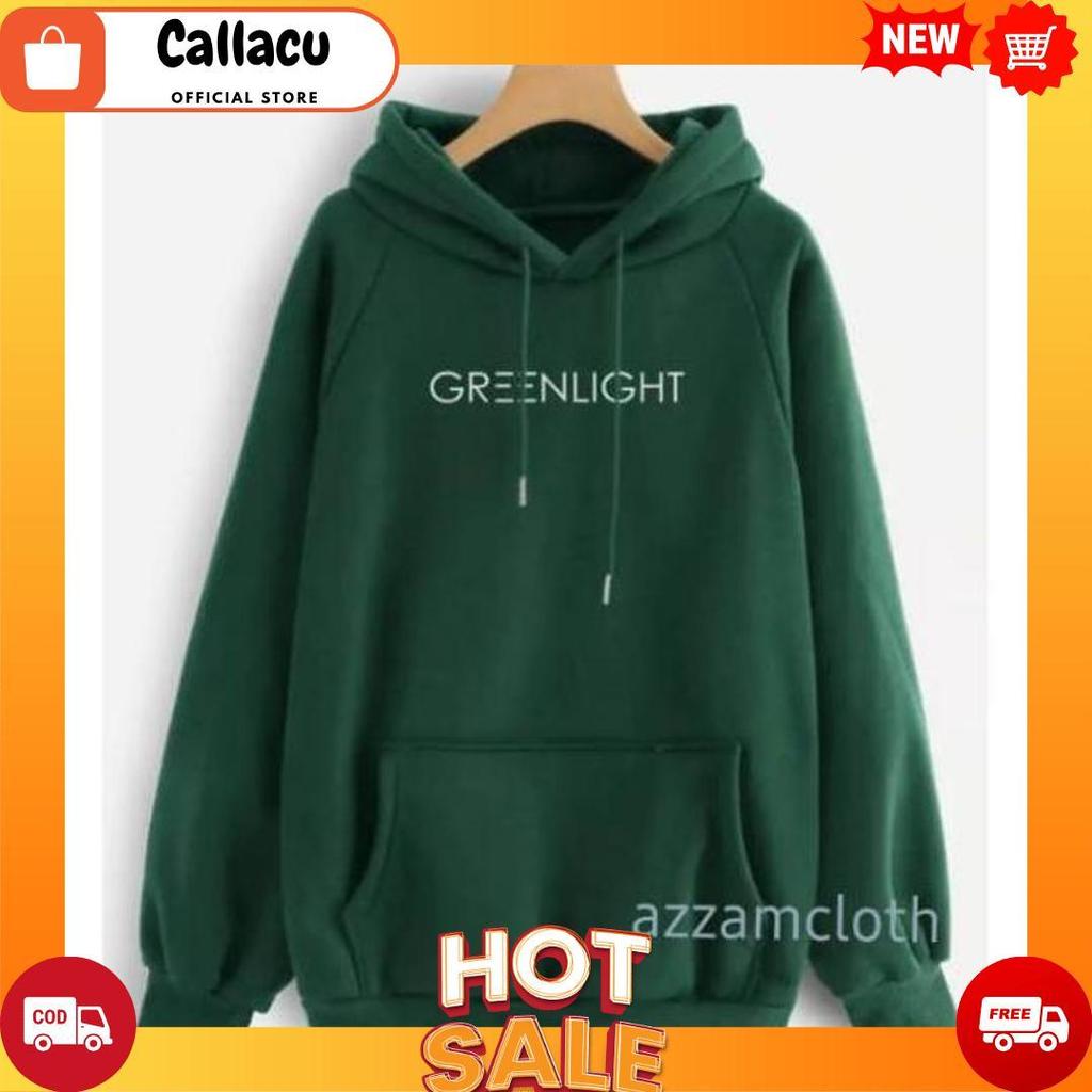 JAKET SWEATER HOODIE HIJAU BOTOL GREENLIGHT [B1][B1]