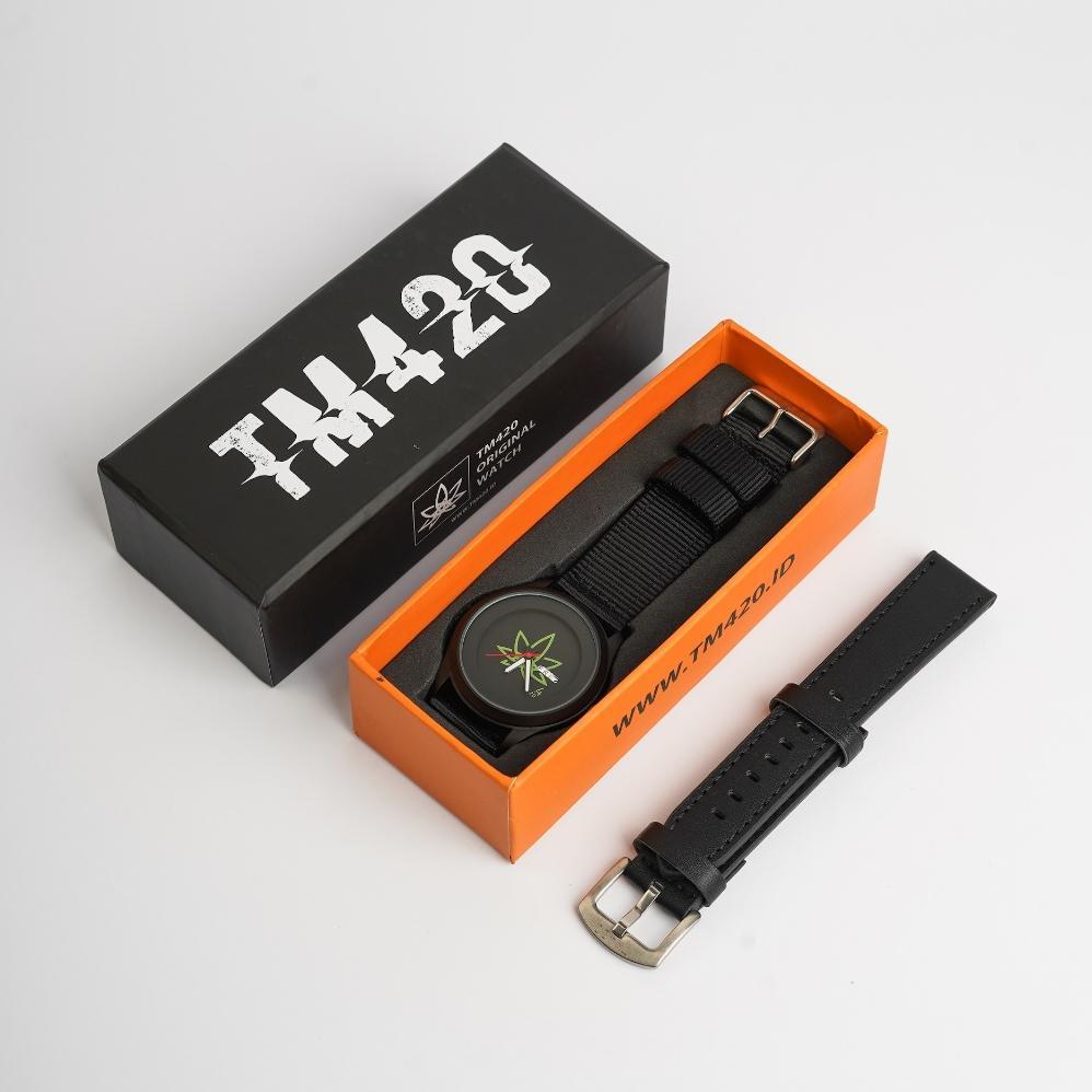 TM420 Canvas Watch (Jam Tangan Arloji - Wrislet Watches Waterproof With Date) Jam tangan pria