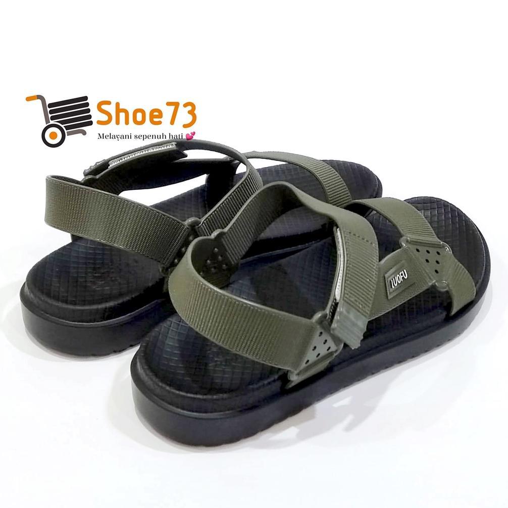 tru-63 uk-68 fj-44 LUOFU E 6221 - SH6W SIZE 40-44 ORIGINAL l Sandal Gunung Tali jelly pria l Sendal 