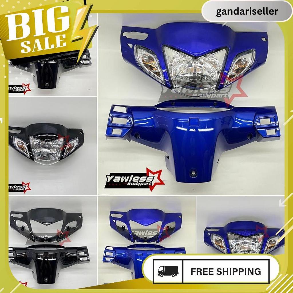 Batok 1 Set Karisma 125 / Batok Kepala Karisma 125 Hitam Biru  / Karisma 125 D Reflektor Termurah